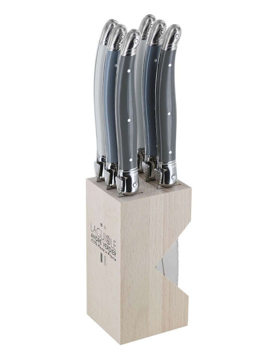 Andre Verdier Set Cuțite cu Suport din Oțel Inoxidabil 12cm 6buc