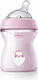 Chicco Plastic Baby Bottle Natural Feeling Anti-Colic with Silicone Nipple for 0+, 0+ m, months Pink 250ml