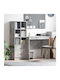 Kids Desk with Library made of Melamine Gray 90x50x76cm