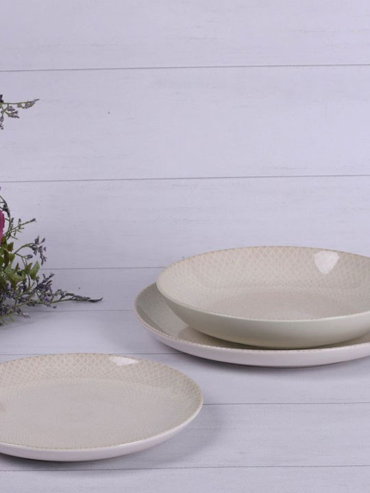 Cryspo Trio White Ceramic Dinnerware Set 20pcs