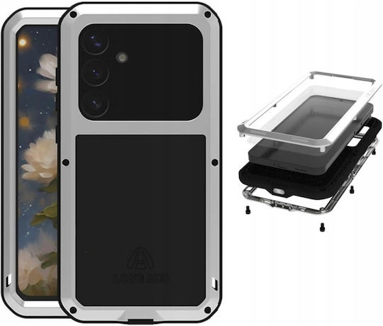 Husă Love Mei Samsung Galaxy S25 Întărită Sticlă Gri