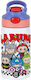 Koupakoupa Labubu Superheroes Stainless Steel Kids Water Bottle Labubu with Straw Pink 350ml