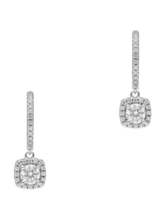 Kiriakos Gofas Silver Earrings with Moissanite