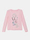 Kids' Shirt Long Sleeve Pink  Girl