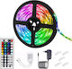 Rezistent la apă Bandă LED 12V RGB Lumină 5m Tip SMD5050 cu Telecomandă