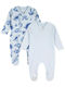 Energiers Baby Bodysuit Set Long-Sleeved Light Blue 2pcs
