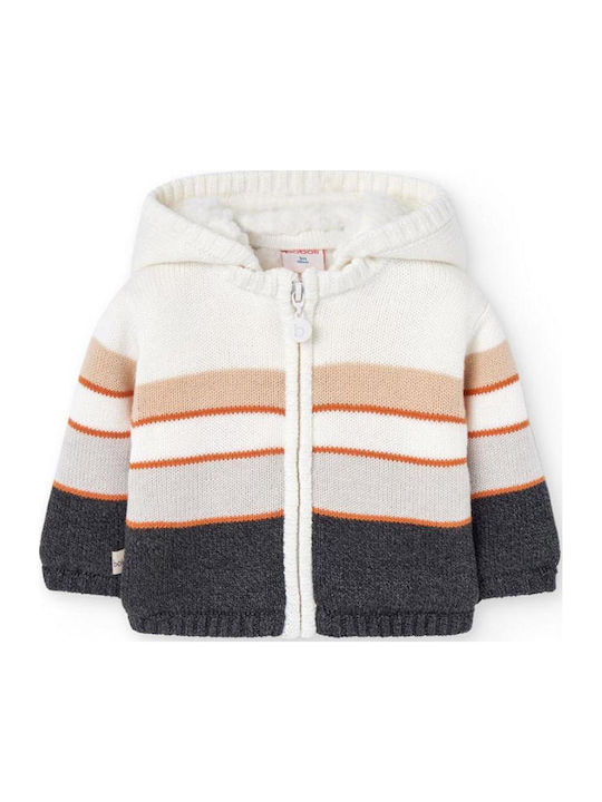 Kids Cardigan with Hood Ecru