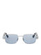 Dior Unisex Γυαλιά Ηλίου με Ασημί Μεταλλικό Σκελετό και Γαλάζιο Καθρέφτη Φακό LABEL S2U F0I0