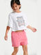 Kids' Crop Top Short Sleeve Pink.