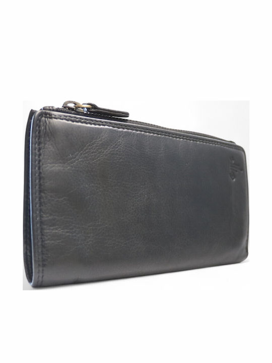 Large Leather Women's Wallet Classic Black