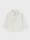 Kids Checked Shirt Long Sleeve Dark grey