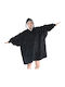 Κουβέρτα Fleece με Μανίκια 70x110εκ. Black