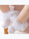 Official Elastic Cute Frilly Soft Socks Rich Tulle White