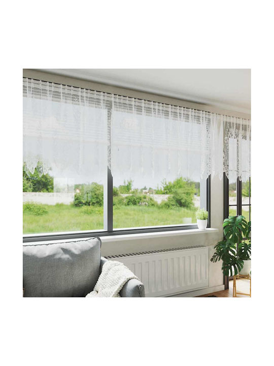 vidaXL White Window Curtain with Pencil Pleat 500x80cm