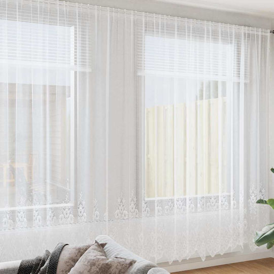 vidaXL Window Curtain Pencil Pleat White 280x400cm vidaXL Window Curtain Pencil Pleat White 280x400cm