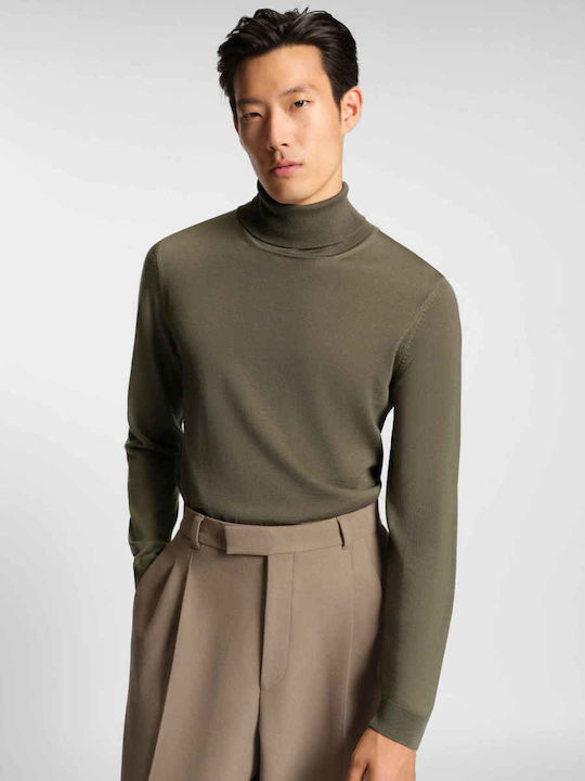 Boss Regular-fit Herrenblusen Langarm Khaki