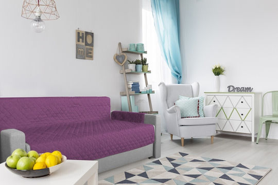 Alcam Ελαστικό Κάλυμμα Τριθέσιου Καναπέ Purple/vanilla Alcam Ελαστικό Κάλυμμα Τριθέσιου Καναπέ Purple/vanilla