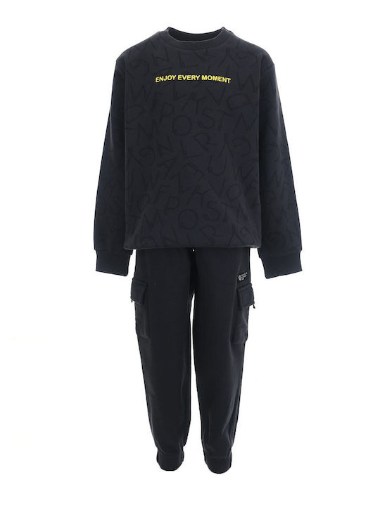 New College Kids Sweatpants Set Anthracite 2pcs