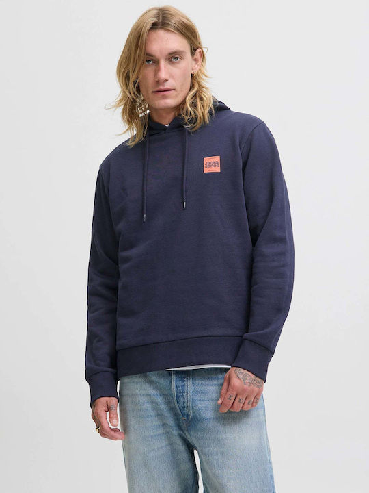 Jack & Jones Φούτερ με Κουκούλα Μπλε