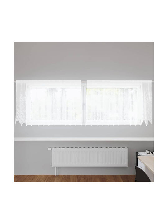 vidaXL White Window Curtain with Pencil Pleat 300x120cm