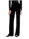 Damen Stoff Hose Schwarz