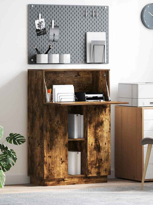 Desk Wooden Smoked Oak 71.5x31.5x106.5cm