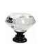 ACM Knob Furniture made of Metallic & Zamak & Crystal Black-glossy 31mm (Center Distance 31mm) 11953-000-ORO1 1pcs