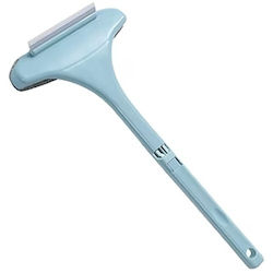 Window Squeegee Textile Edge Windows Other Surfaces Detachable Handle Universal Brush Blue