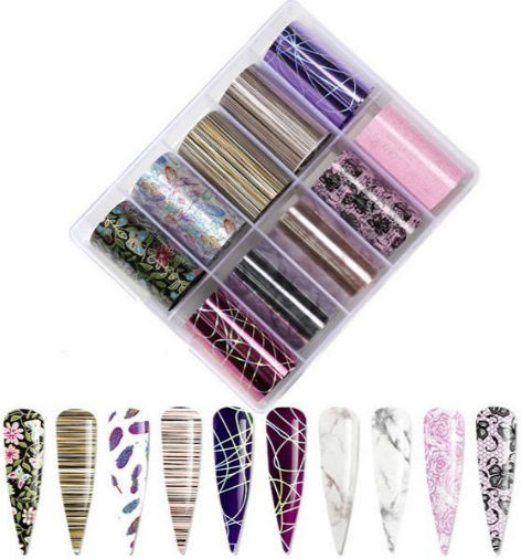 Transfer Folie Set 10 Stück 20x4cm-xkz33-21