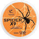 Fir Textile Baracuda Spider X9 100 M 9 Parallel Braided Wires Fluorescent Orange