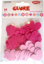 Daco Felt Adhesive Hearts