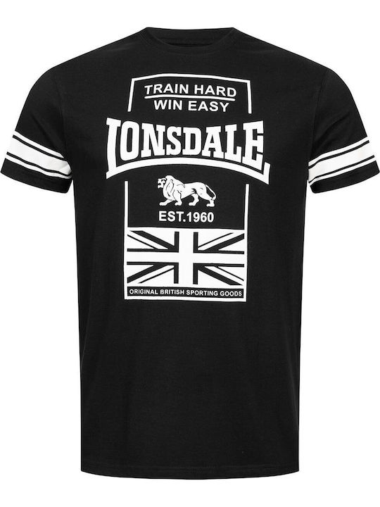 Lonsdale Charmouth Ανδρική Κοντομάνικη Μπλούζα 117131 Μαύρη