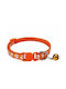 Verstellbares Hundehalsband mit Glöckchen für Hunde und Katzen 18-32cm Orange