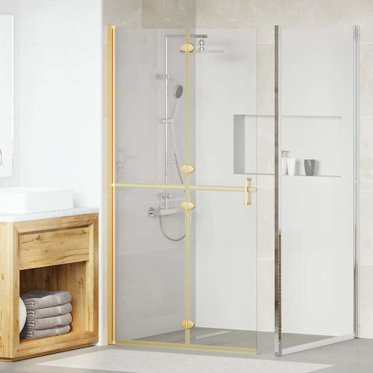 vidaXL Καμπίνα Ντουζιέρας με Συρόμενη Πόρτα 100x190cm Clear Glass Oro vidaXL Καμπίνα Ντουζιέρας με Συρόμενη Πόρτα 100x190cm Clear Glass Oro