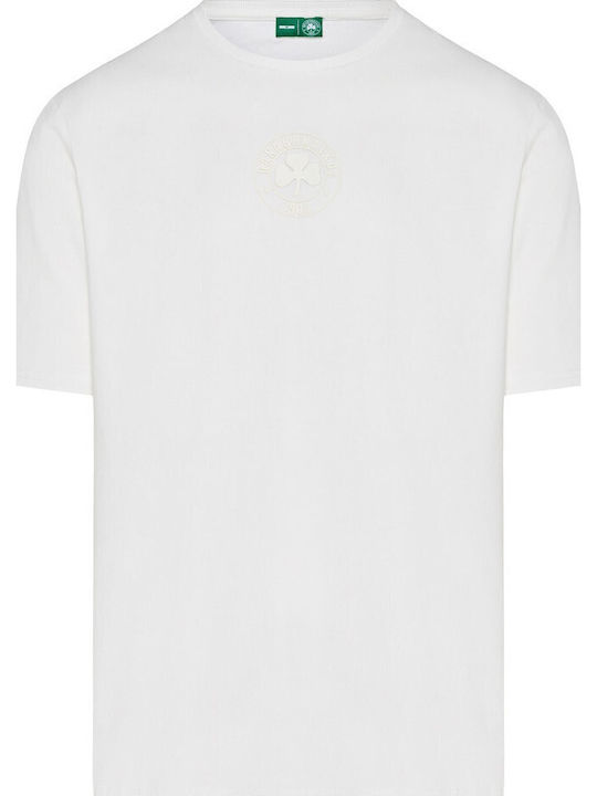 Panathinaikos Tricou Cu Mânecă Scurtă Bărbați Off White Panathinaikos