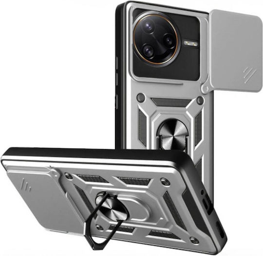 Bodycell Slide Cover Rückseite Metallisch Silber (Poco F7 Pro)