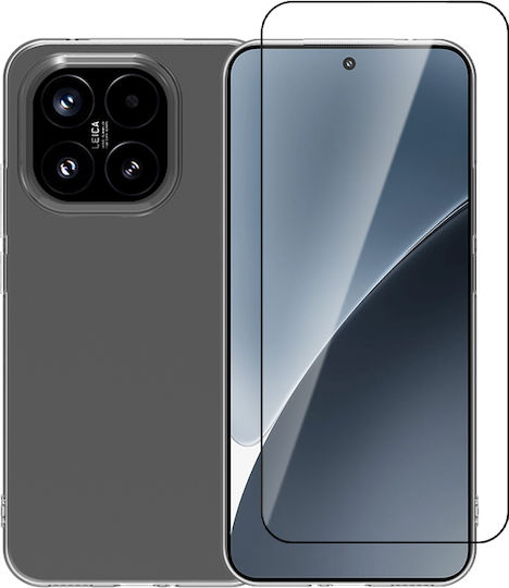 Vivid Set Gelly Back Cover Tempered Glass / Silicone Set with Glass Black (Xiaomi 15T)