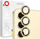 Northjo Camera Protection Metal Frame Gold for the Samsung Galaxy S25 FE 5G