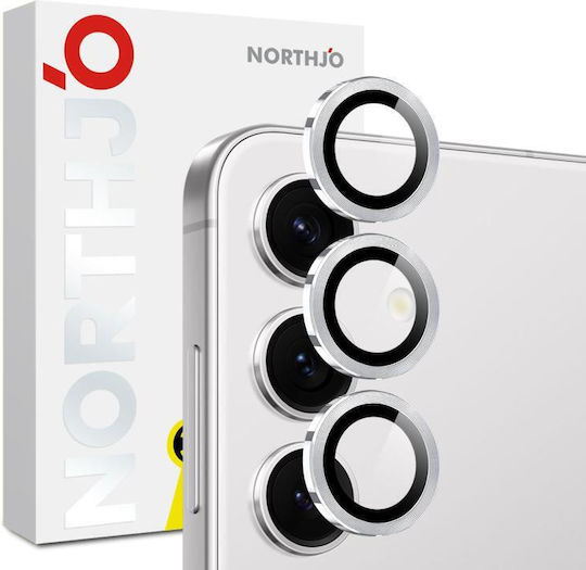 Northjo Camera Protection Metal Frame Silver for the Samsung Galaxy S25 FE 5G