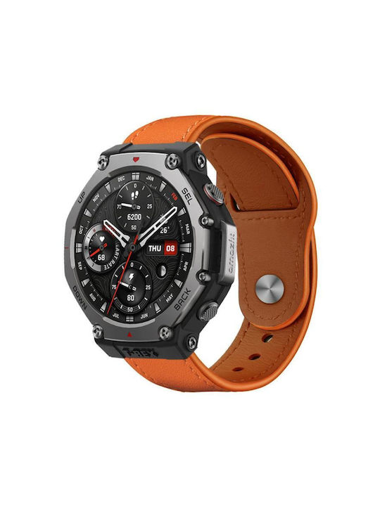 Armband Leder Orange (Amazfit T-Rex 3)
