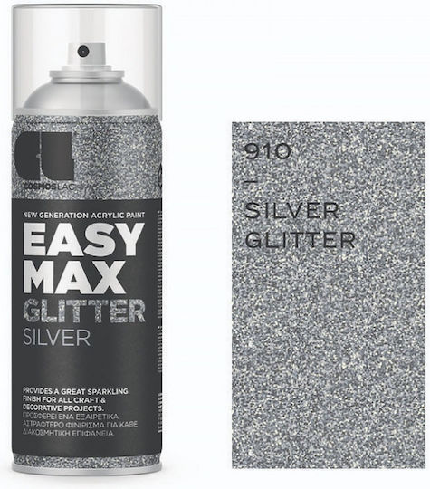 Cosmos Lac Spray Paint Acrylic with Glitter Effect 910 Silver 400ml