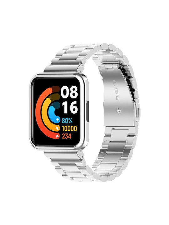 Каишка Неръждаема стомана Сребрист (Redmi Watch 2 Lite - Редми часовник 2 Лайт)