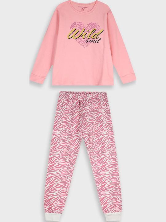 Energiers Kids' Pajamas Winter Pink Wild Soul