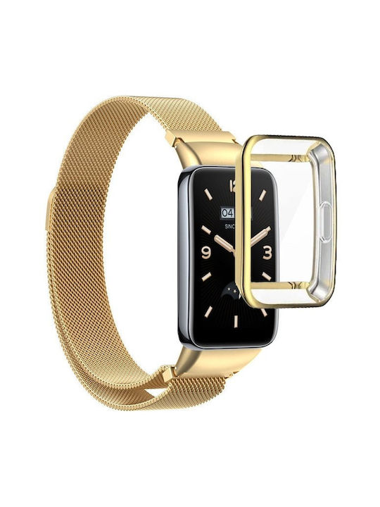 Λουράκι Ανοξείδωτο Ατσάλι Χρυσό (Smart Band 7 Pro)