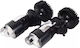 Set 2 Lămpi Auto H4 Bi-led Lentilă Fascicul Dual 10000 Lm Lumină Albă Rece 100w Negru