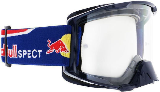 Ochelari De Motocross Spect Red Bull Strive Albastru Închis Clar