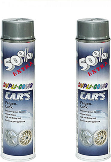 Package 2 X Dupli-color Silver Spray Paint Rims 600ml