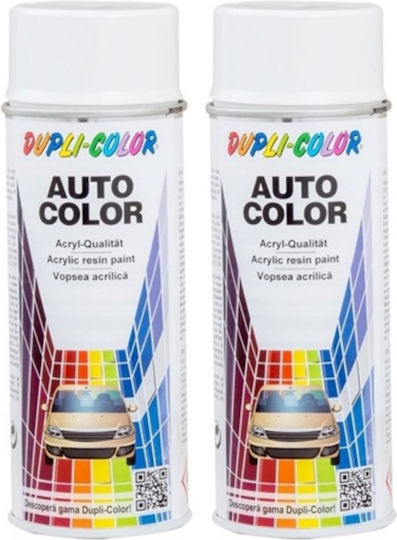 Package 2 X Dacia Boreal White Auto Spray Paint Dupli-color 350 Ml