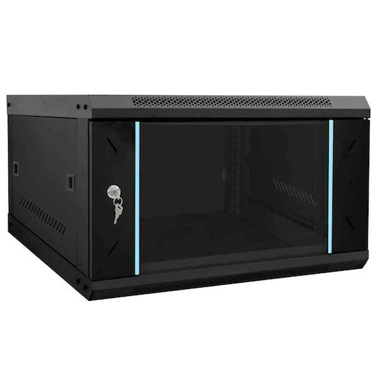 vidaXL Montat pe perete Cabină Rack 53x60x30cm Negru 42017648
