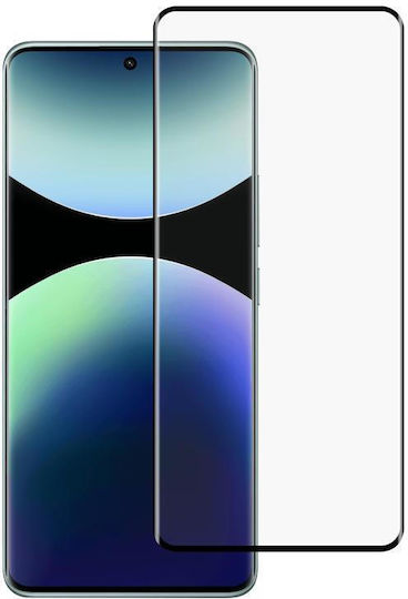 Xiaomi Redmi Note 14 Pro+ 5G Full Glue 9H HD 3D Curved Edge Tempered Glass Film Black